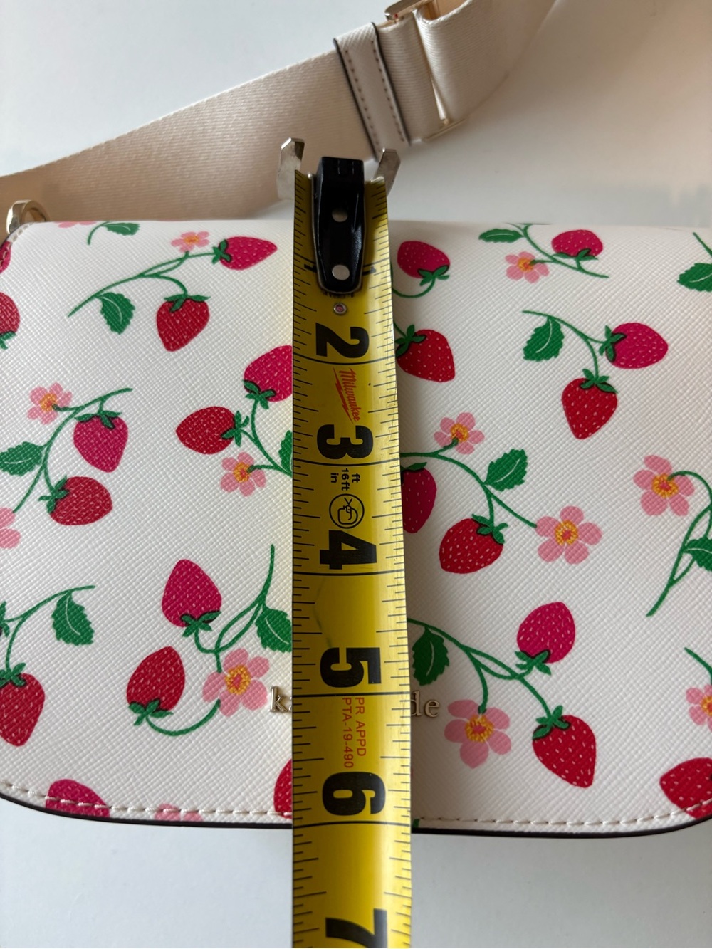 Kate Spade Strawberry Vine Crossbody Saddle Bag - Picture 9 of 13